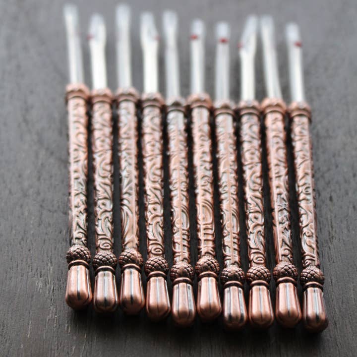 Metal Engraved Seam Rippers - Antique Copper